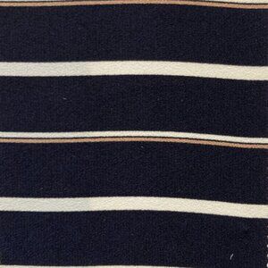 NAVY STRIPE PRINTED BACK SATIN FABRIC ROLL - WHOLESALE 50% OFF OR BEST OFFER